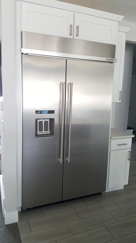 Kitchenaid 48 Inch KBSD608ESS Side By Side Built-In Refrigerator