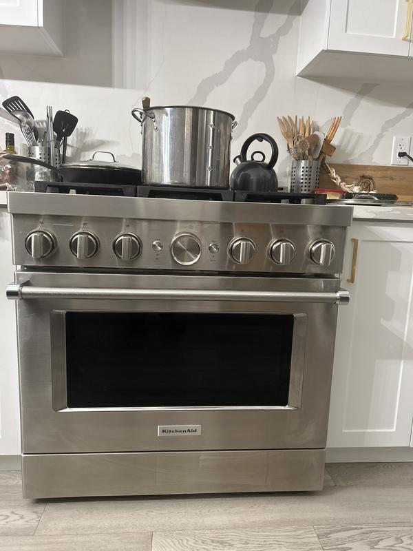 KitchenAid 36 Smart Commercial-Style GAS Range with 6 Burners