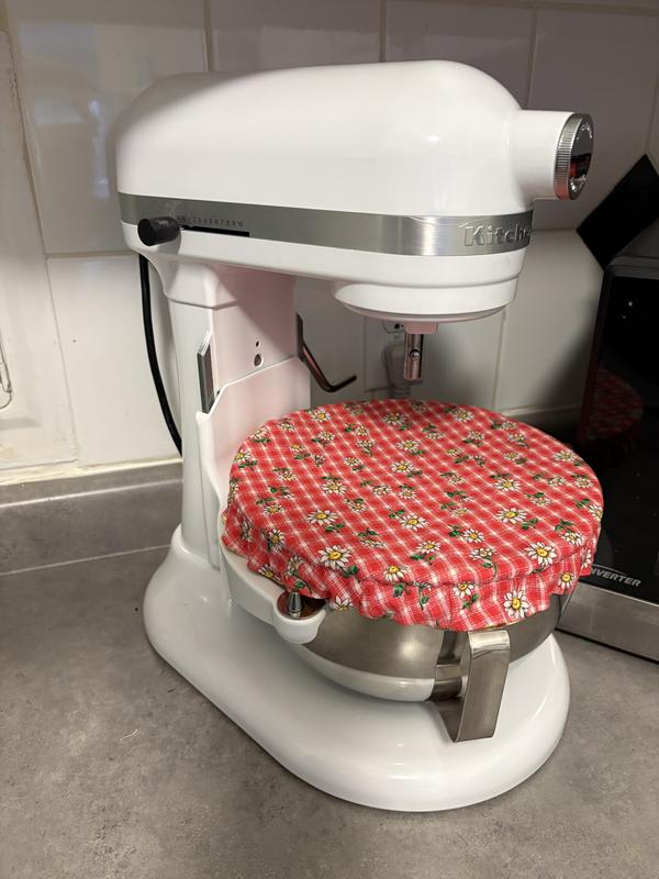 My mixer (I even stitched a bowl cover for it!)