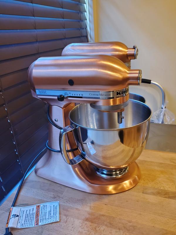 Custom Metallic® Series 5 Quart Tilt-Head Stand Mixer Brushed Nickel  KSM152PSNK