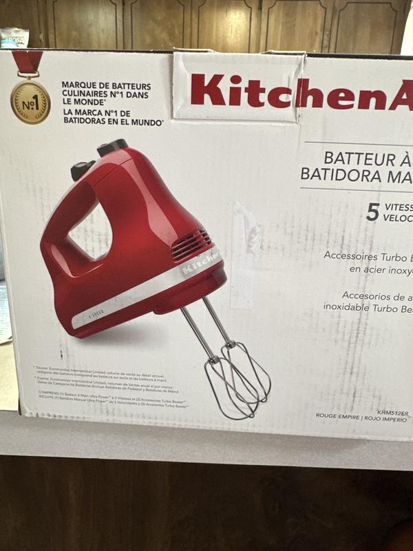 KitchenAid® Ultra Power™ 5Speeds Hand Mixer w/ Turbo Beater Aqua Sky