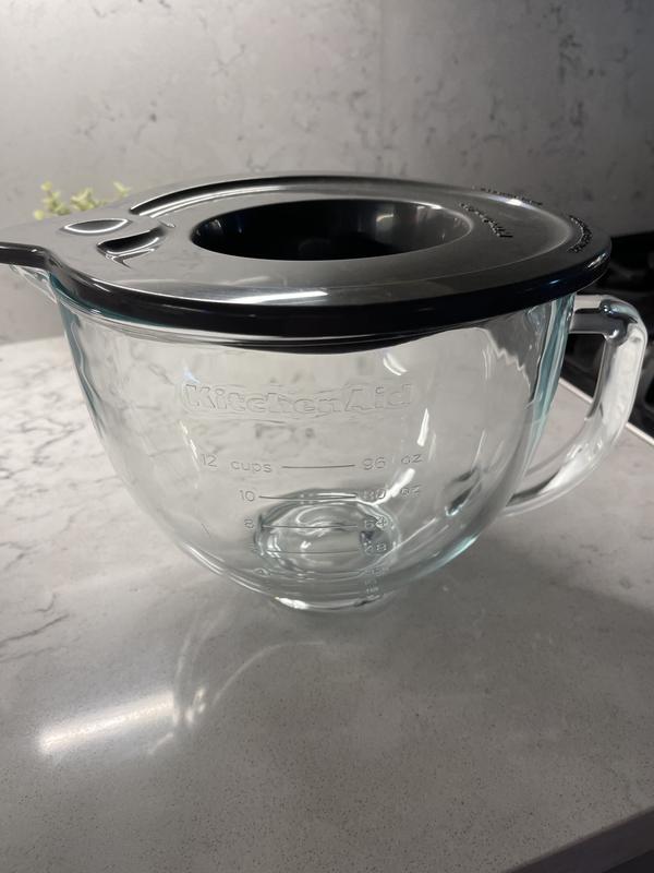 KitchenAid 5 qt. Tilt Head Glass Bowl with Measurement Markings & Lid