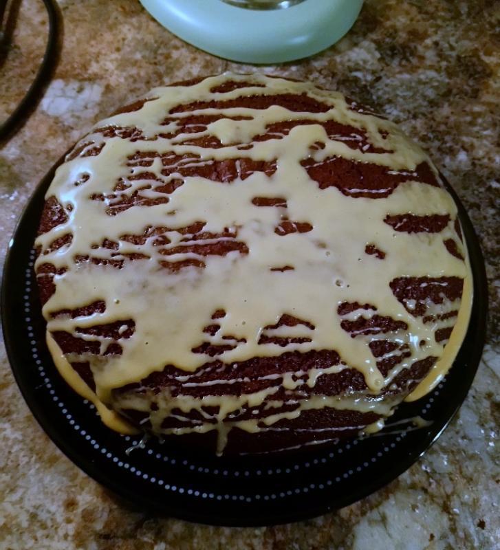 The first cake I made with the KitchenAid mixer.