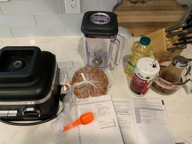 Everything the recipe called for to make Nut Butter.