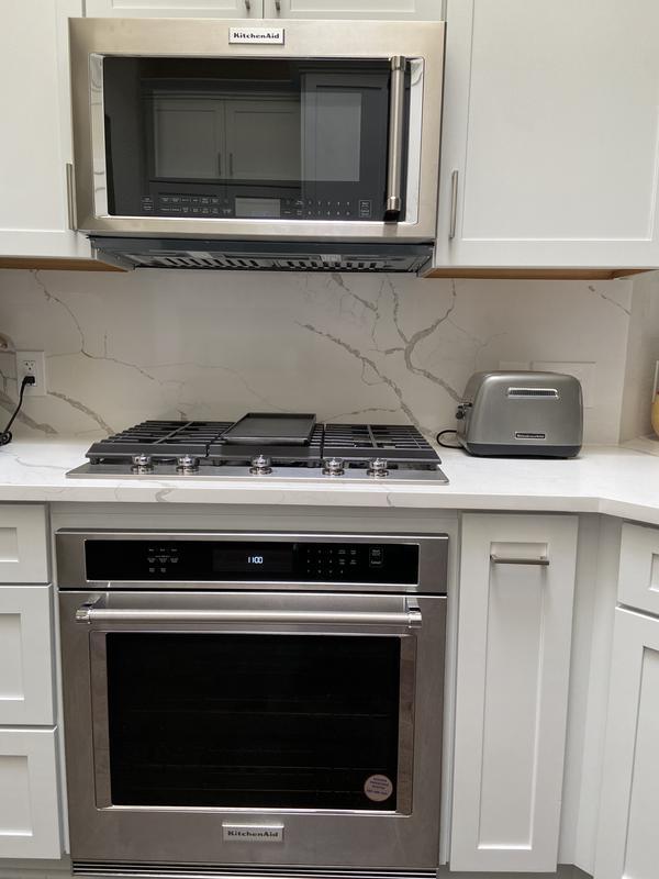Kitchen remodel with matching KitchenAid toaster!