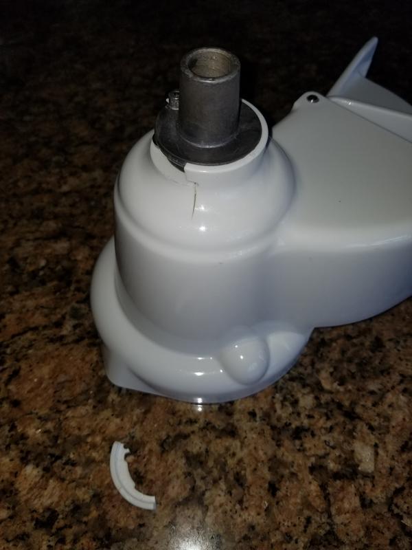 Another crack near wear the piece broke off