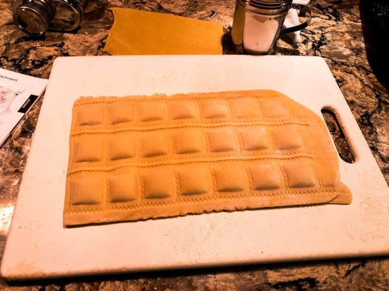 Test strip...note pasta's yellow color reflects the # of eggs use