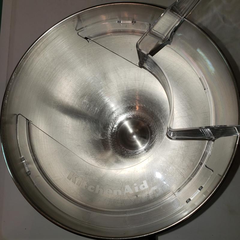 pouring shield falls down into bowl