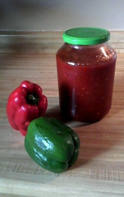 My first use: red chile puree
