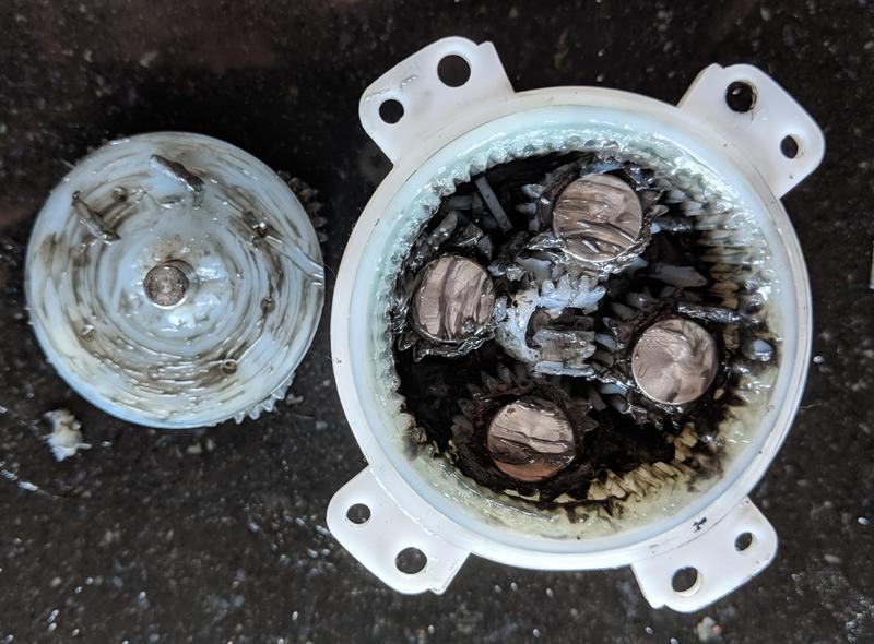 Plastic gears explode