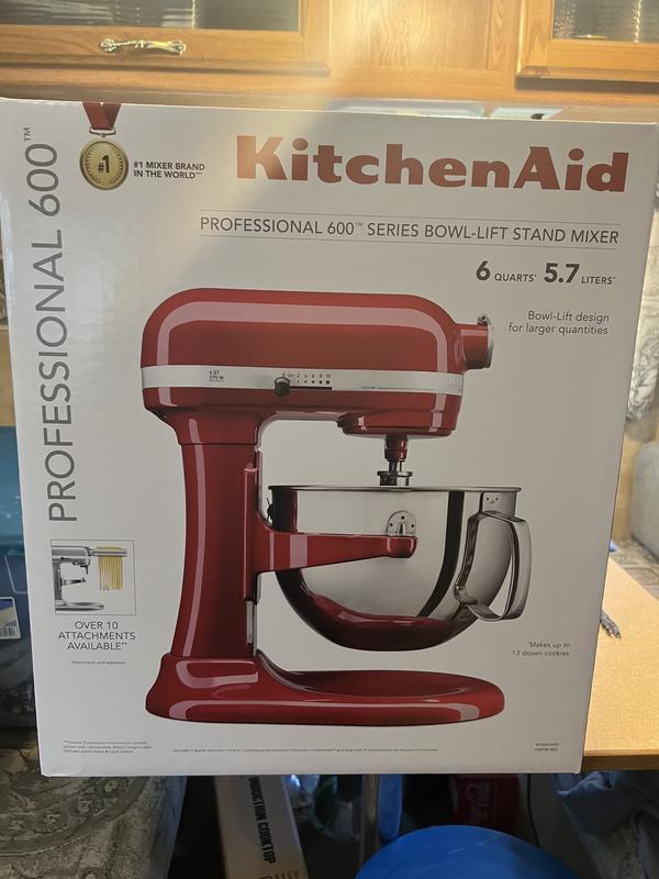 KitchenAid Professional 600 Series 6 Qt. 10-Speed Tangerine Stand