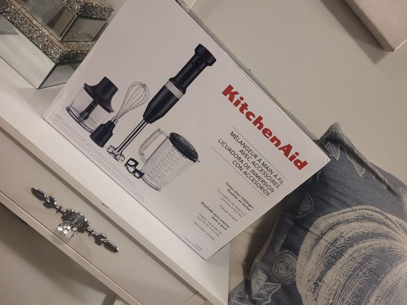 Variable Speed Corded Hand Blender with Accessories - Black Matte