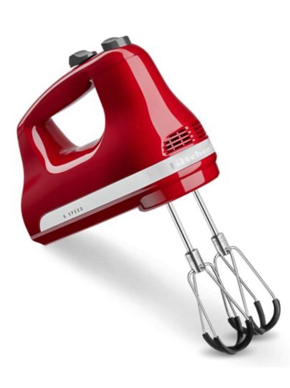 6 Speed Hand Mixer with Flex Edge Beaters - Empire Red