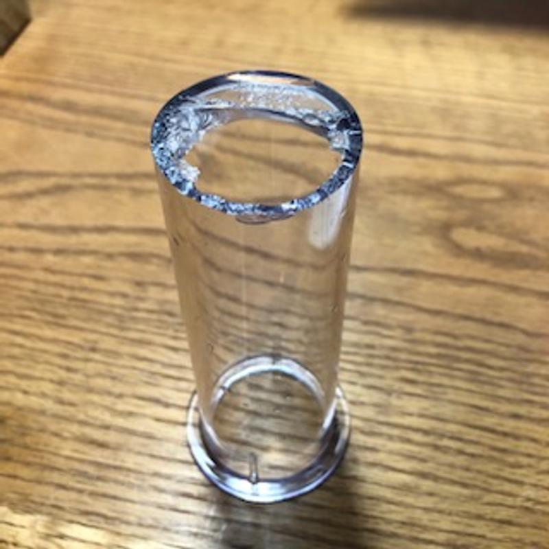 No guard between slicing disk and feed