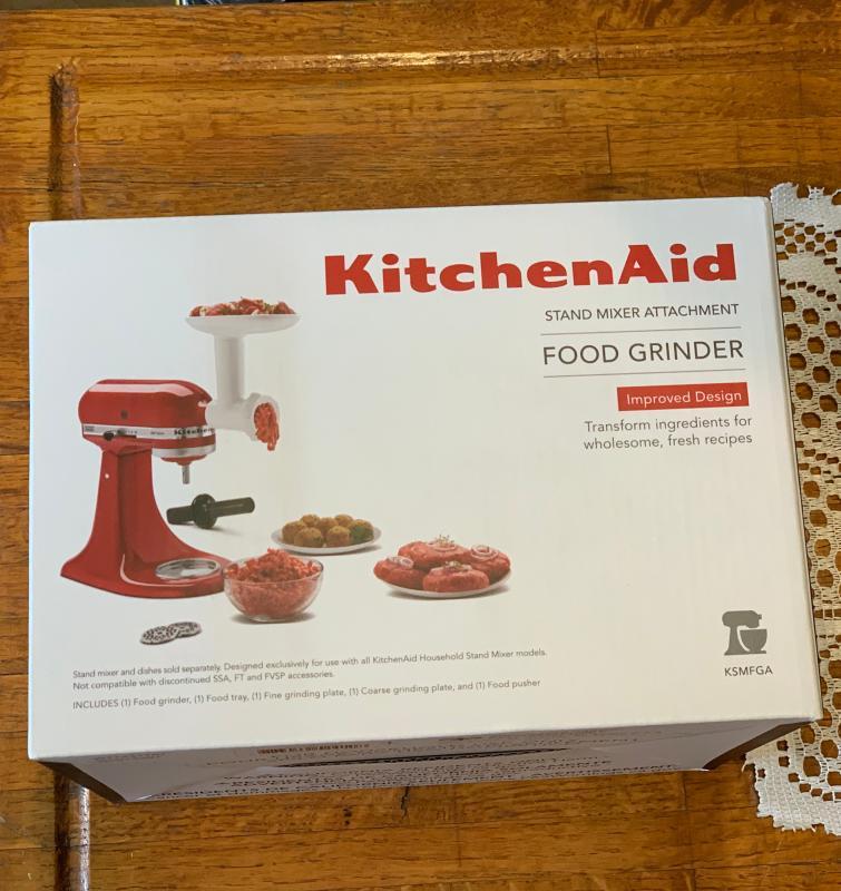 KitchenAid White Food Grinder Stand Mixer Attachment KSMFGA - The