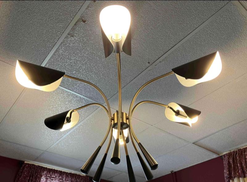 Arcus 6 Light Chandelier Bronze and White | Kichler Lighting