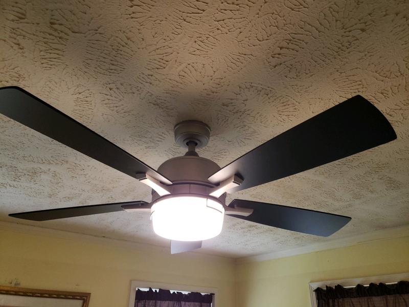 Hunter Antero 46 In Indoor Brushed Nickel Ceiling Fan With Light
