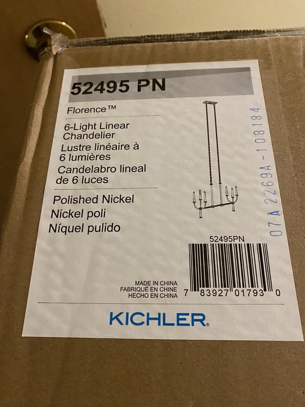 Kichler Florence 6-Light Polished Nickel Traditional Chandelier