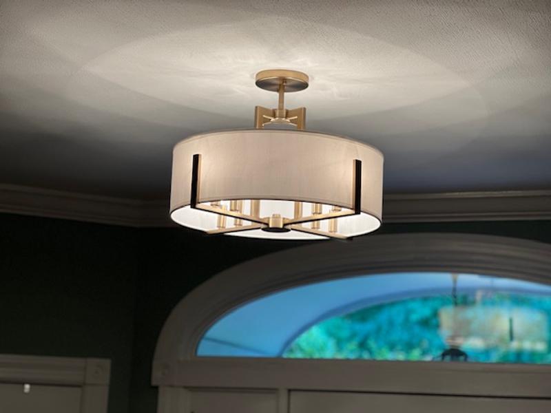 Malen 8 Light Semi-Flush Classic Pewter | Kichler Lighting