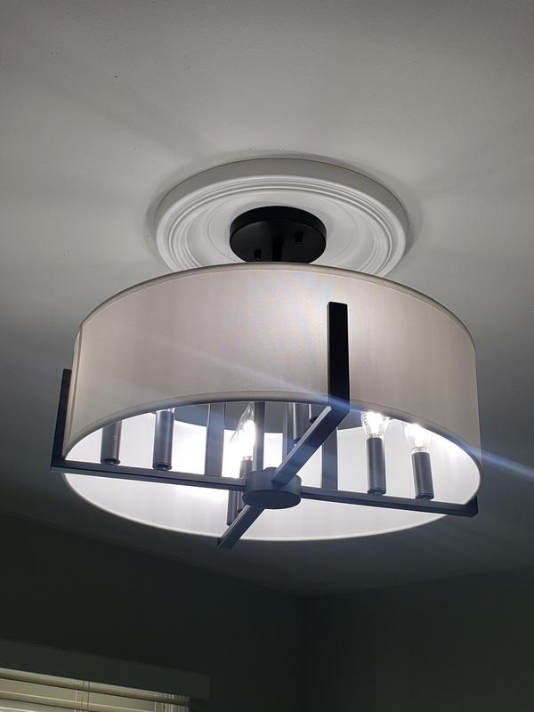 Malen 8 Light Semi-Flush Champagne Bronze | Kichler Lighting