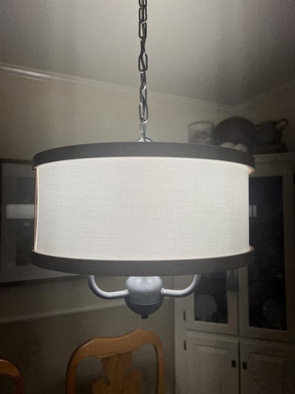 Kichler Heddle 3-Light Gray Farmhouse Chandelier