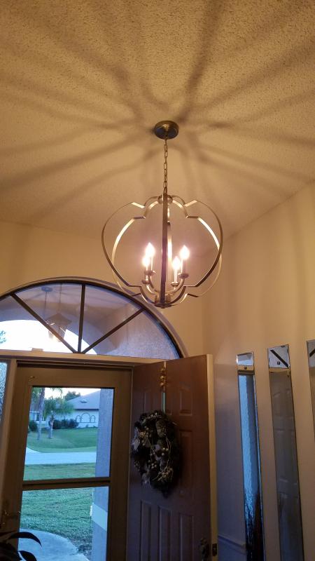 Kichler Voleta 4-Light Brushed Nickel Traditional Geometric Large Hanging Pendant Light