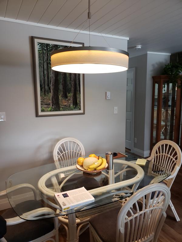 Kichler Mercel 1-Light Satin Nickel Transitional Led Chandelier
