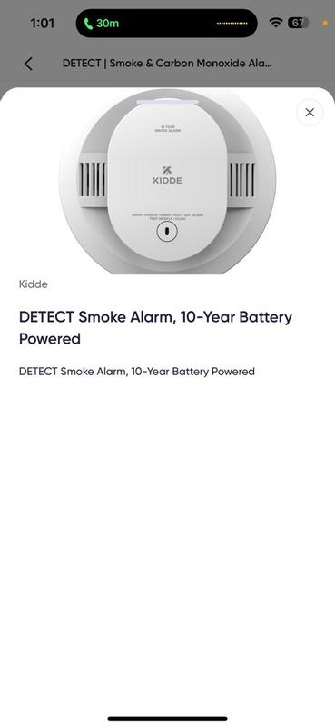 Smoke Alarm, 10-Year Battery Powered 20SD10 | Kidde