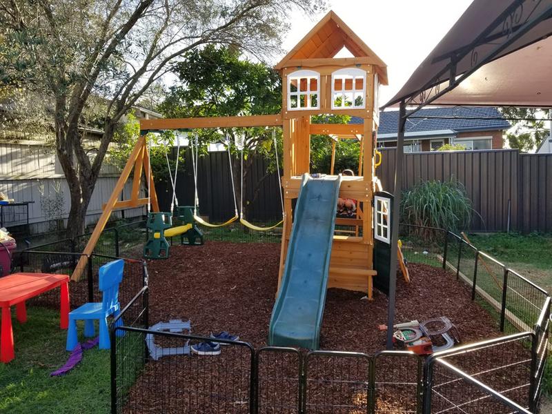 kidkraft cranbrook wooden playset swing set