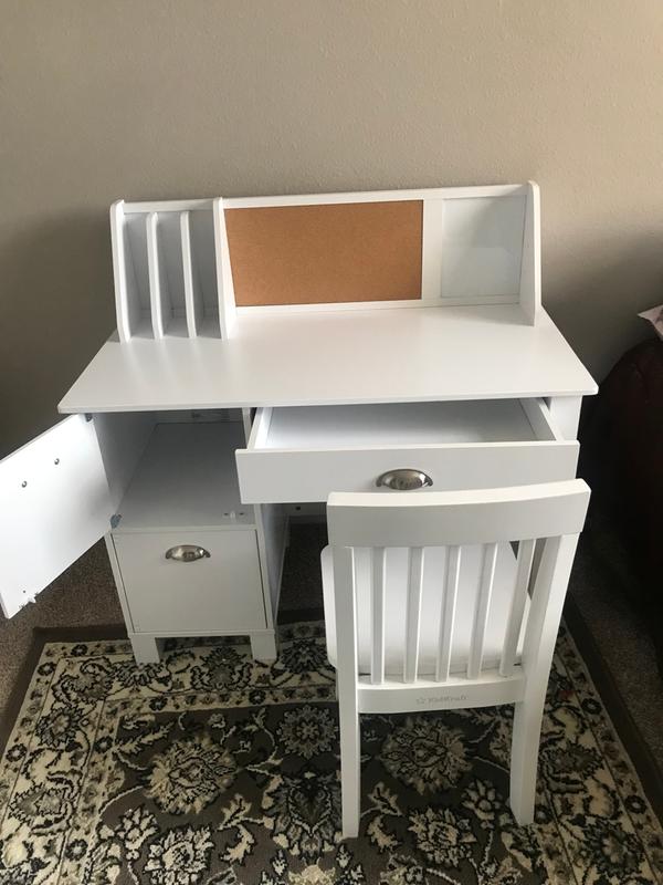 kidkraft study desk with side drawers