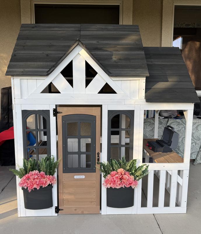 Outdoor Playhouse KidKraft Modern Outdoor Wooden Playhouse With