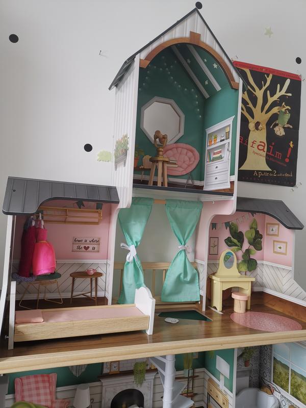 Kidkraft Celeste Mansion 24 Piece Wooden Dollhouse With EZ, 52 OFF