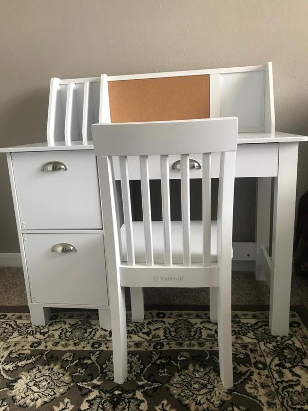 kidkraft study desk with side drawers