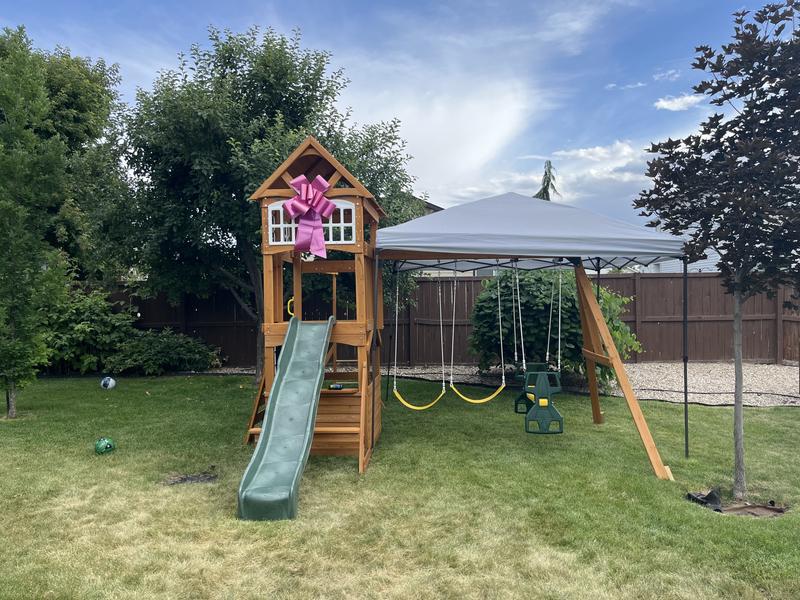 Cranbrook wooden best sale swing set