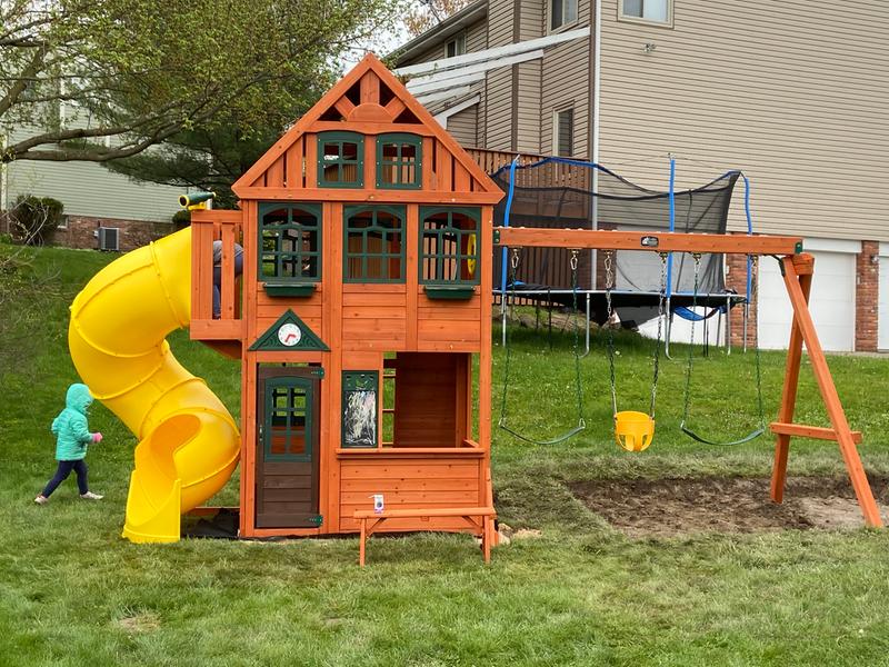 preston wooden swing set