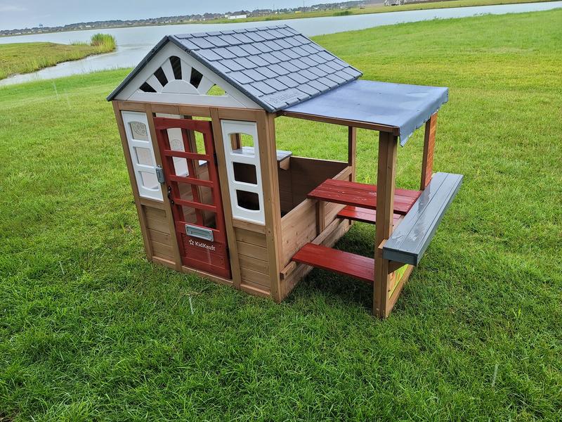 KidKraft Grill & Chill Pizza Party Wooden Outdoor Playhouse