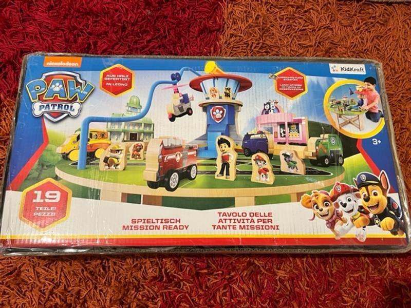 KidKraft PAW Patrol Mission Ready Wood Activity Table with 19 Accessories Toys R Us Canada