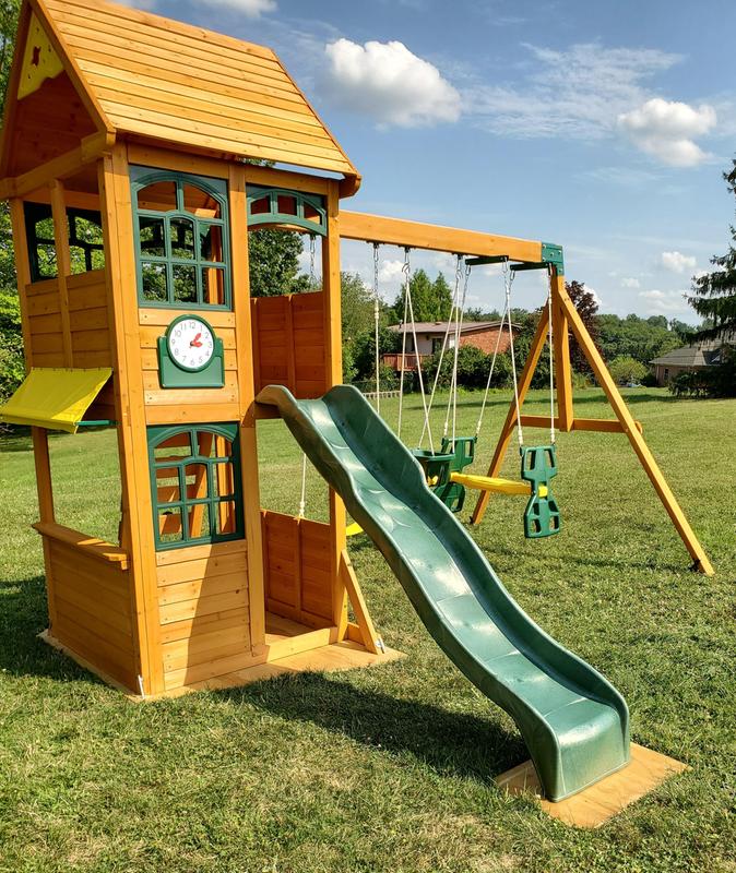 Kidkraft brooksville wooden swing hot sale set