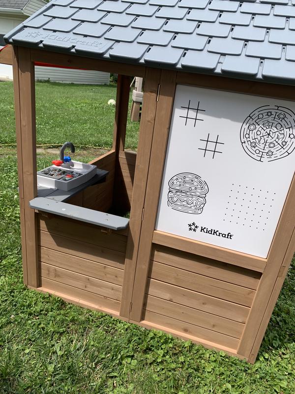 KidKraft Grill & Chill Pizza Party Wooden Outdoor Playhouse