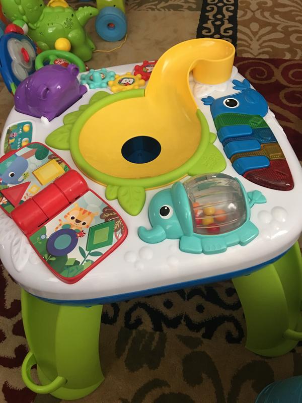 COI COI - La mejor mesa de actividades para bebés: Get Rollin' Activity  Table de Bright Starts ¡Aprende jugando! Esta mesa de juegos para niños con  el tema de la jungla está