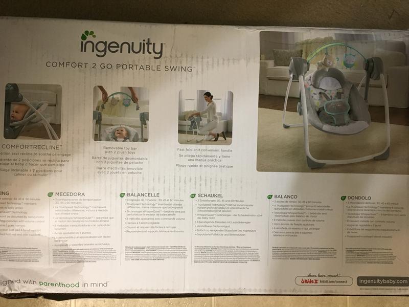 Ingenuity Balançoire bébé portable Comfort 2 Go Flora the Unicorn