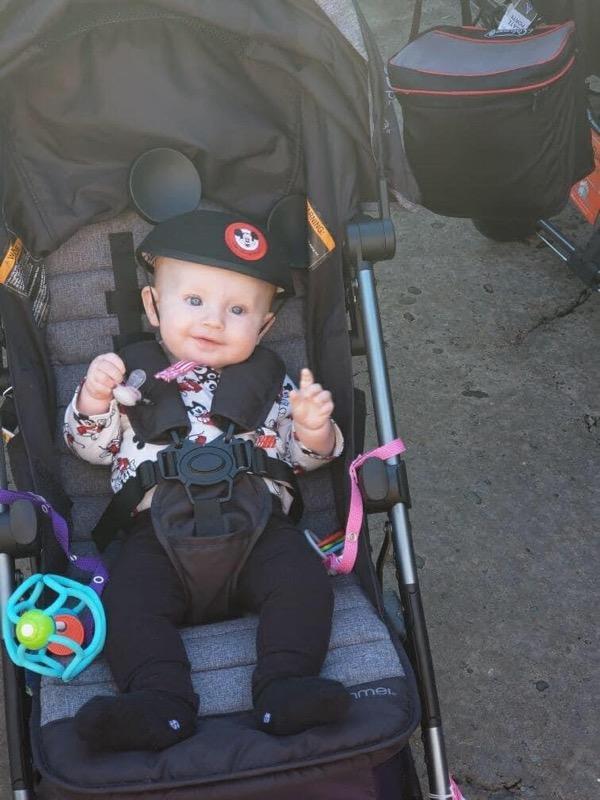 At the most magical place on earth. Easy to move through the crowds with this Stroller.