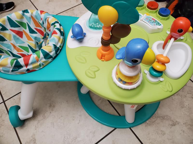 Bright Starts Around We Go 2-in-1 Walk-Around Baby Activity Center & Table,  Tropic Cool, Age 6 Months+ 