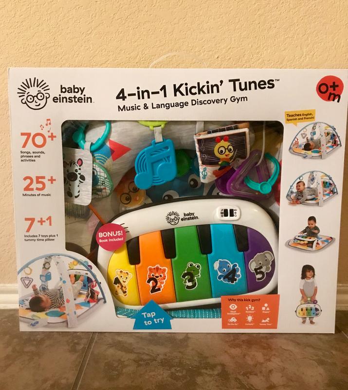  Baby Einstein 4-in-1 Kickin' Tunes Music and Language Play Gym  and Piano Tummy Time Activity Mat : Baby