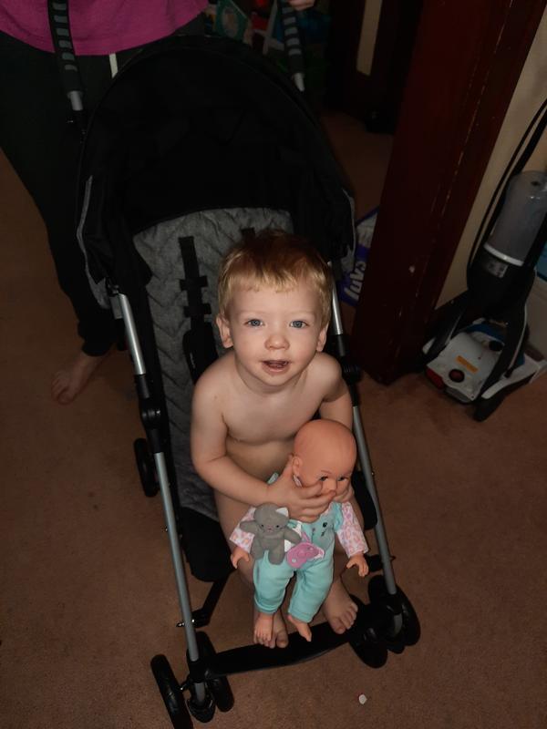 Customer photo for "Easy to use stroller."