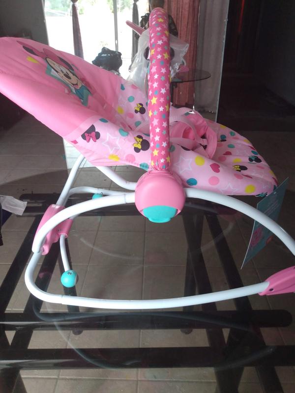 minnie mouse stars and smiles infant to toddler rocker