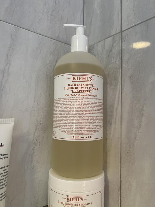 In my shower next to the matching body scrub