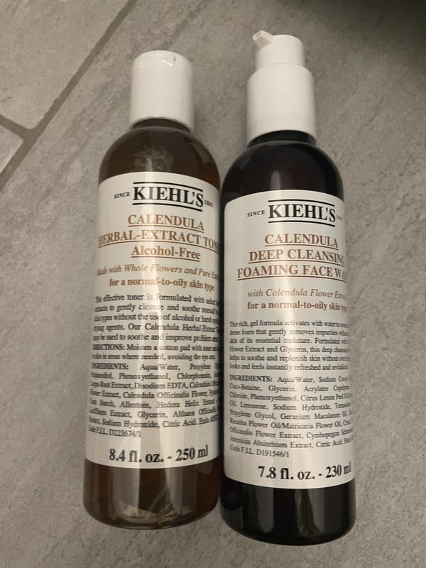 The toner and cleanser side by side