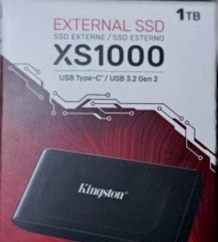 Kingston XS1000 Portable USB 3.2 Gen 2 SSD (1TB)