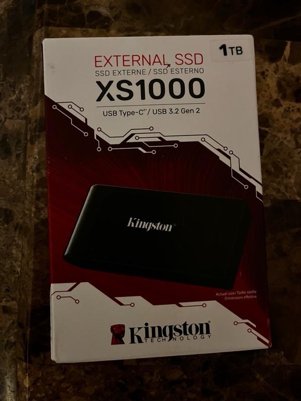 Kingston XS1000 2TB SSD, extern SSD, USB 3.2 Gen 2, Portable SSD, upp till  1050 MB/s, SXS1000/2000G